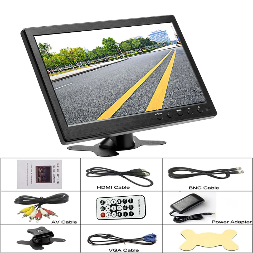 HDMI TFT LCD ÷ ũ HD ڵ , HDMI/AV ڵ  Ʈ ý , ī޶ ڵ ĸ麸  ýۿ, 10.1 ġ