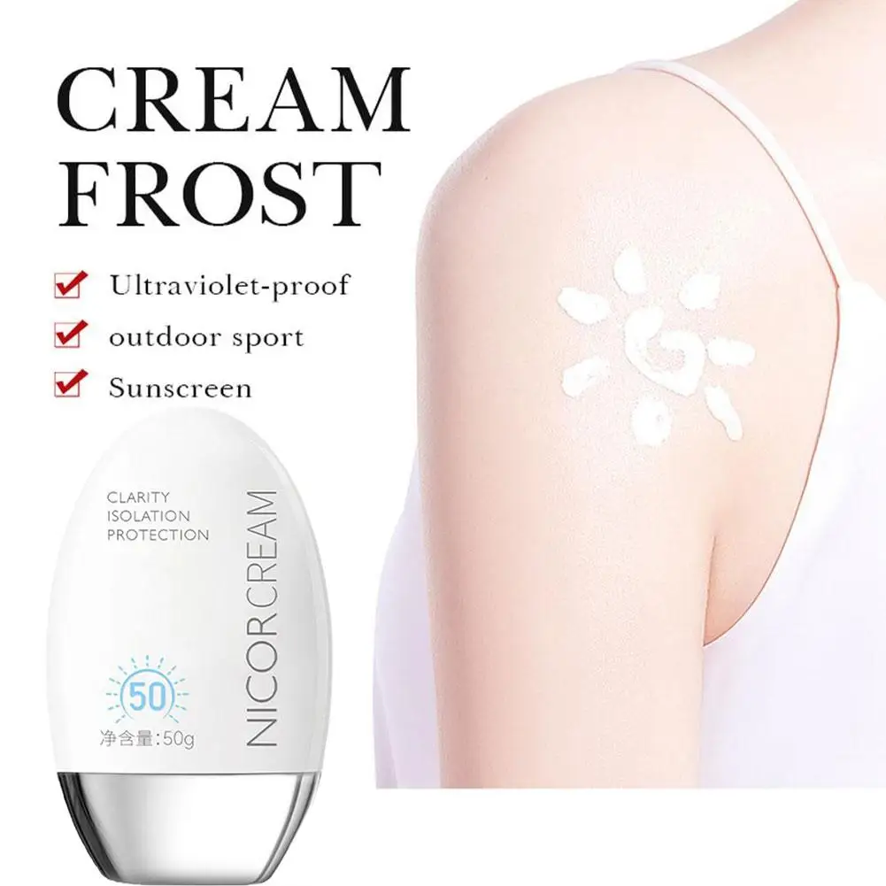 UV Sunscreen Cream SPF50 Whitening Sunblock Refreshing Reduce Oil Care Sunscreen Anti-Aging Control Skin Moisturizing B5D1