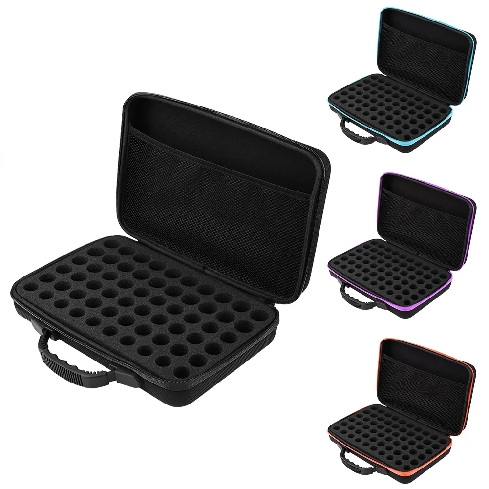 Hard Shell Exterior Storage Organizer Essential Oil Carrying Case Hard Shell Case 60 Bottles Suitable For Bottles 5ml 15ml