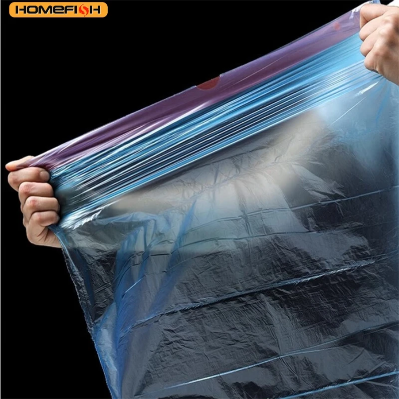 HOMEFISH Household Garbage Bag Drawstring Large Thickening Portable Pull Bag White Plastic Bag draw string bags drawstring bag 4