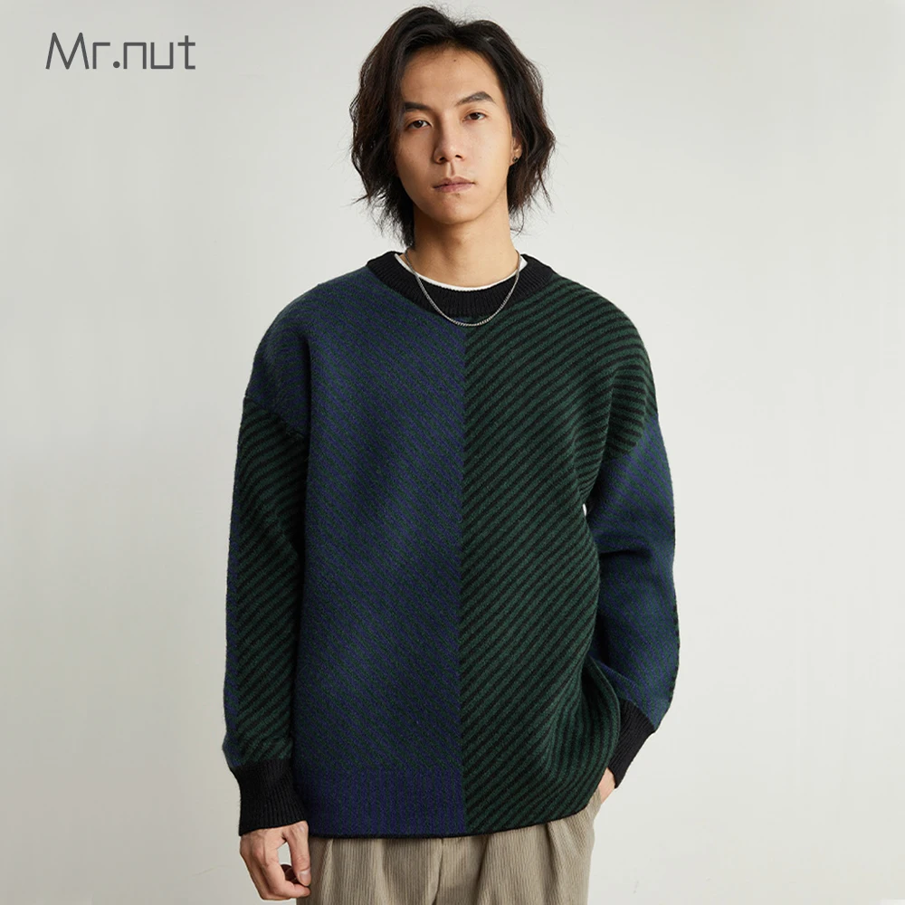 

Mr.nut Striped Knitwear Men's Luxury Winter Clothing Men Sweater Oversize Male Y2k Vintage Pullovers Jumper Jersey Harajuku New