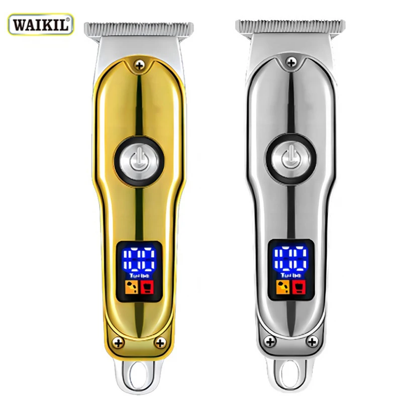 WAIKIL professional men's electric Barber multifunctional hair trimmer USB charging cordless oil head electric hair clipper 4