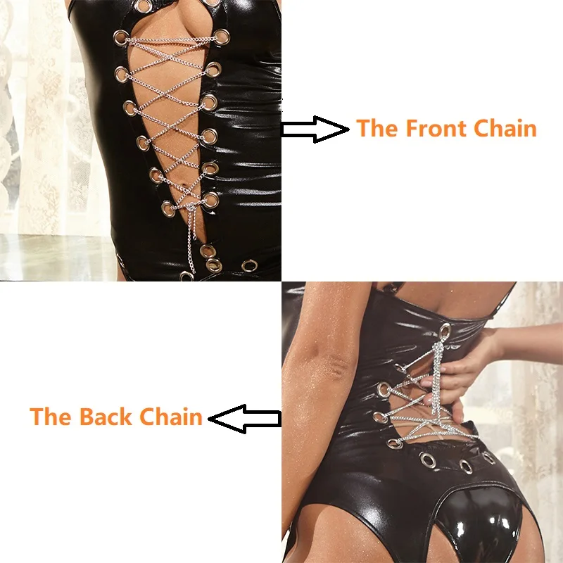Open Crotch Catsuit Sex Leather Sexy Lingerie Set Women Breast Exposing Latex Erotic Underwear Ladies Bodysuit Garter Pants women underwear sexy lingerie latex bodysuit