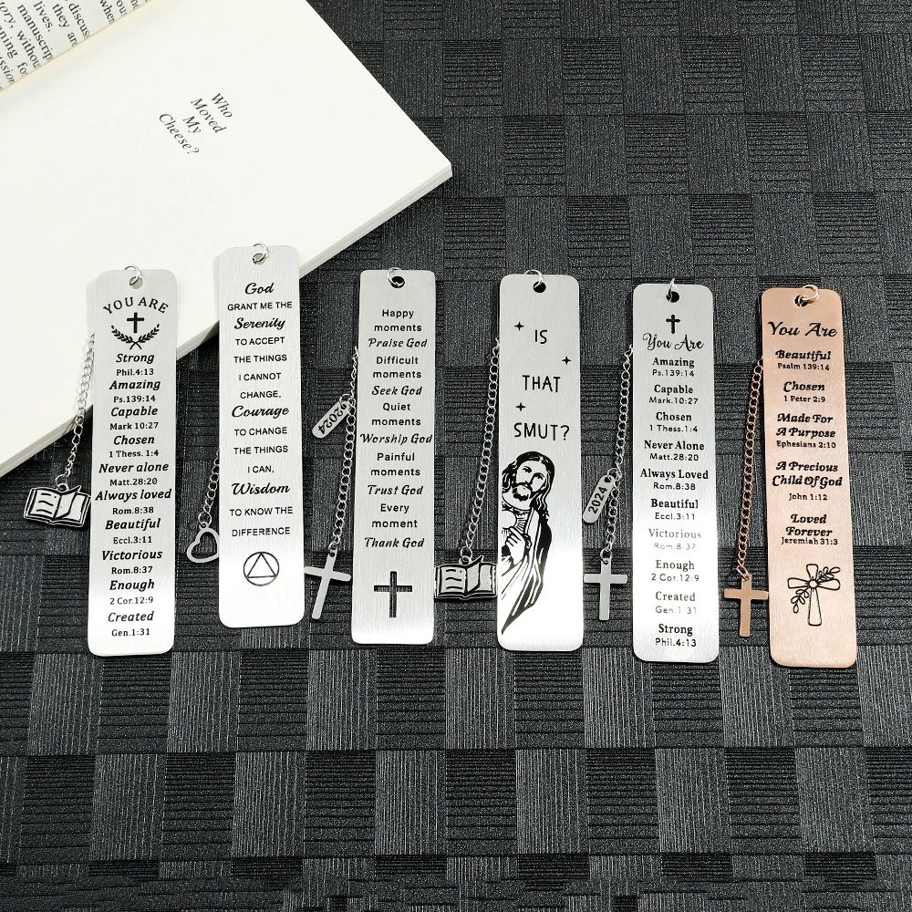 

New Style Personalized God Bookmarks Christian Collect Metal Book Mark Reading Marker Book Accessory Gift for Book Loves