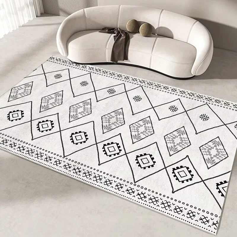 Modern Simple Household Mat Living Room Large Size Luxury Carpet Non-slip Bedroom Bedside Bay Window Rug Washable Kitchen Rug 2