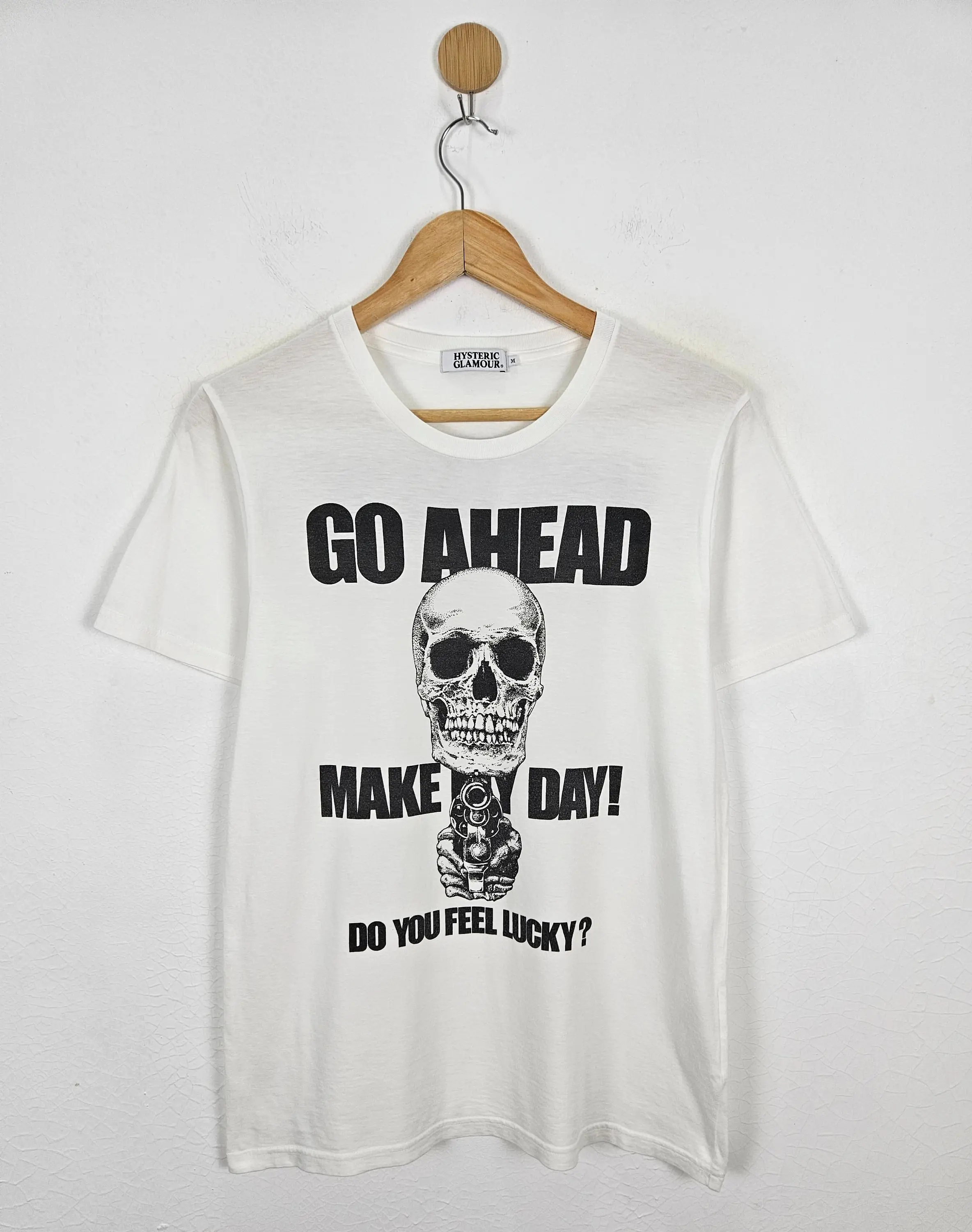 y2k❤️ HYSTERIC GLAMOUR 名作 GO AHEAD スカルtee