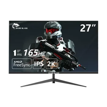 LED 곡선 스크린 컴퓨터 게임용 PC, HD DP/HDMI 인터페이스, 165HZ 디스플레이, 27 인치 2K 모니터, 2560*1440