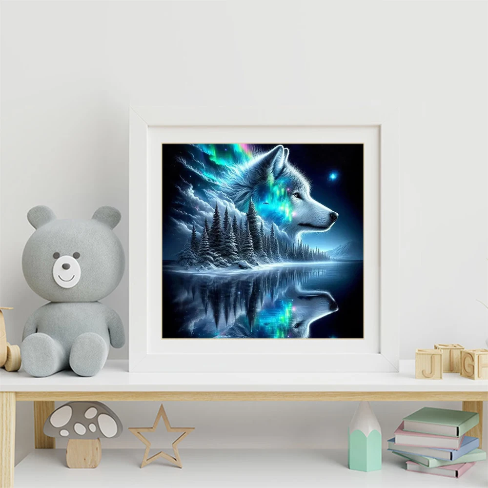 Momoart Diamond Embroidery Tree Landscape River New Arrival DIY Mosaic Wolf Acrylic Craft Supplies Painting Dog Holiday Gifts 3