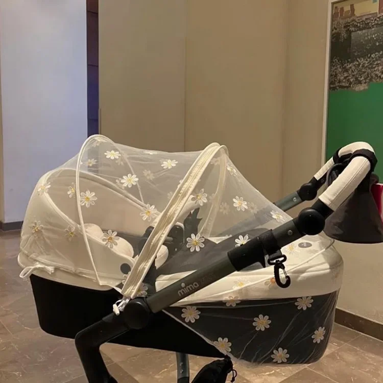 NEW Summer Mosquito Net Baby Stroller Pushchair Mosquito Insect Net Safe Infants Protection Mesh Stroller Accessories