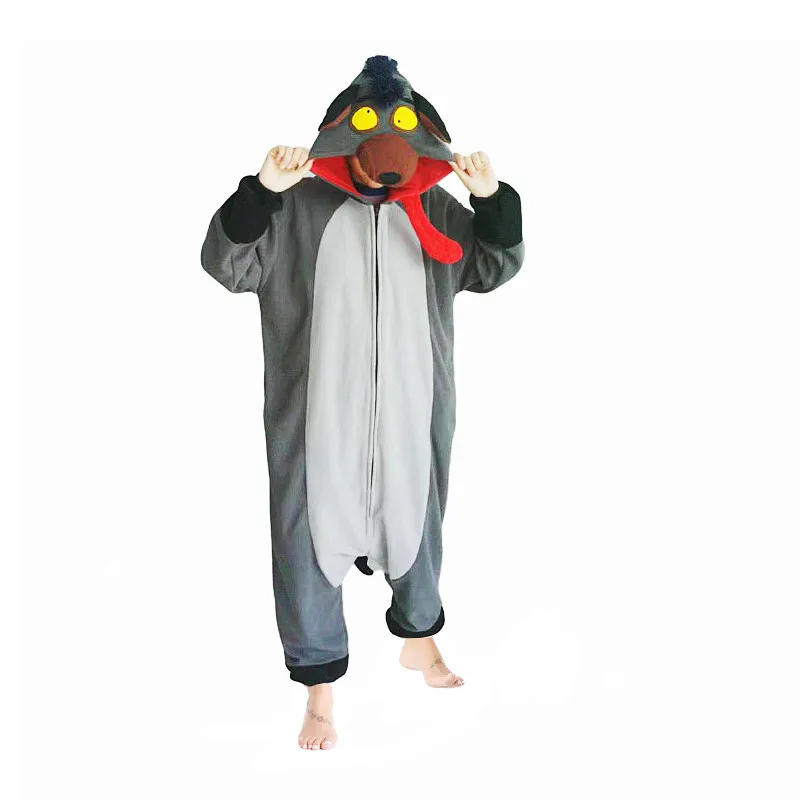 Zipper Hyena Onesies Women Men Cosplay Dog Adult Kigurumi Animal