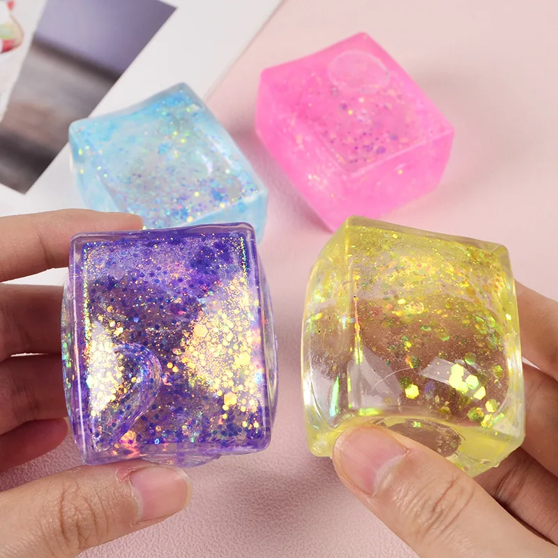 Squishy Aurora Maltose Balls Tofu Cubes Anti-Stress Stress Balls Adult Stress Relief Sensory Toys Irritability Autism Kids Gifts 2