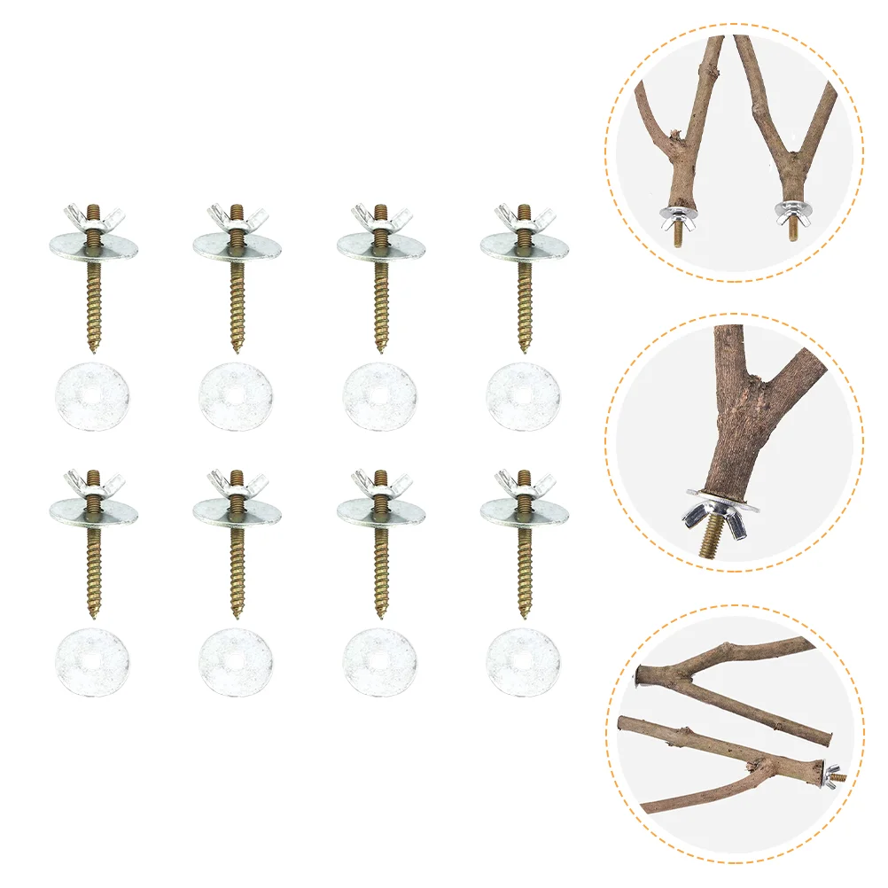Bird cage screw perch stand holder screws fixing birdcage parrot hamster branches nuts platform hanger furniture bolts supplies bird cage accessories bird perch stand