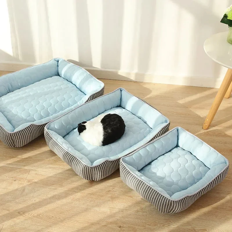 Dog's and Cat's Nest Summer Pet Cool Feeling Deep Sleep Ice Silk Cool Nest Pet Cooling Summer Supplies