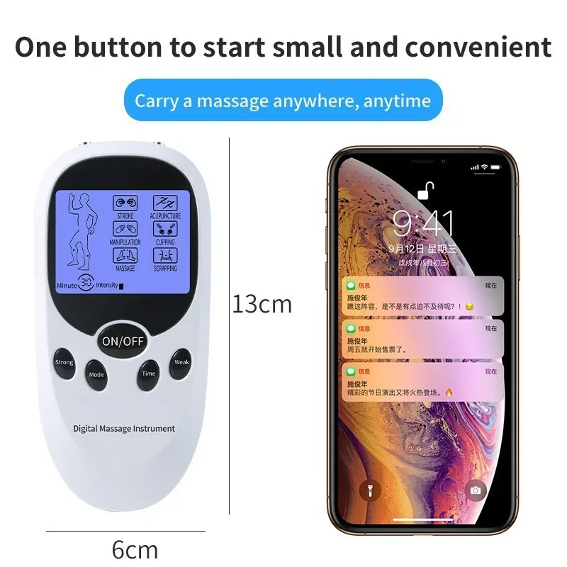 Full Body Digital Massager Instrument Acupuncture Scrapping Eletric EMS TENS Muscle Stimulator Back Neck Muscle Relax Therapy