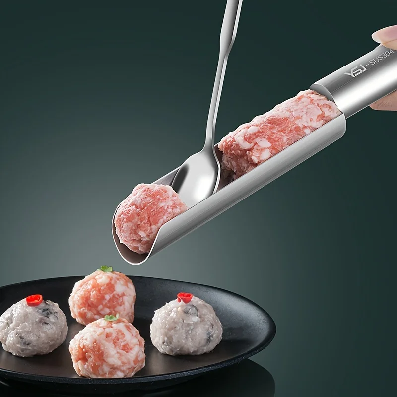 2pcs Premium Meatball Maker Set-Effortless Manual Operation, Non-Stick Fish Ball Scoop