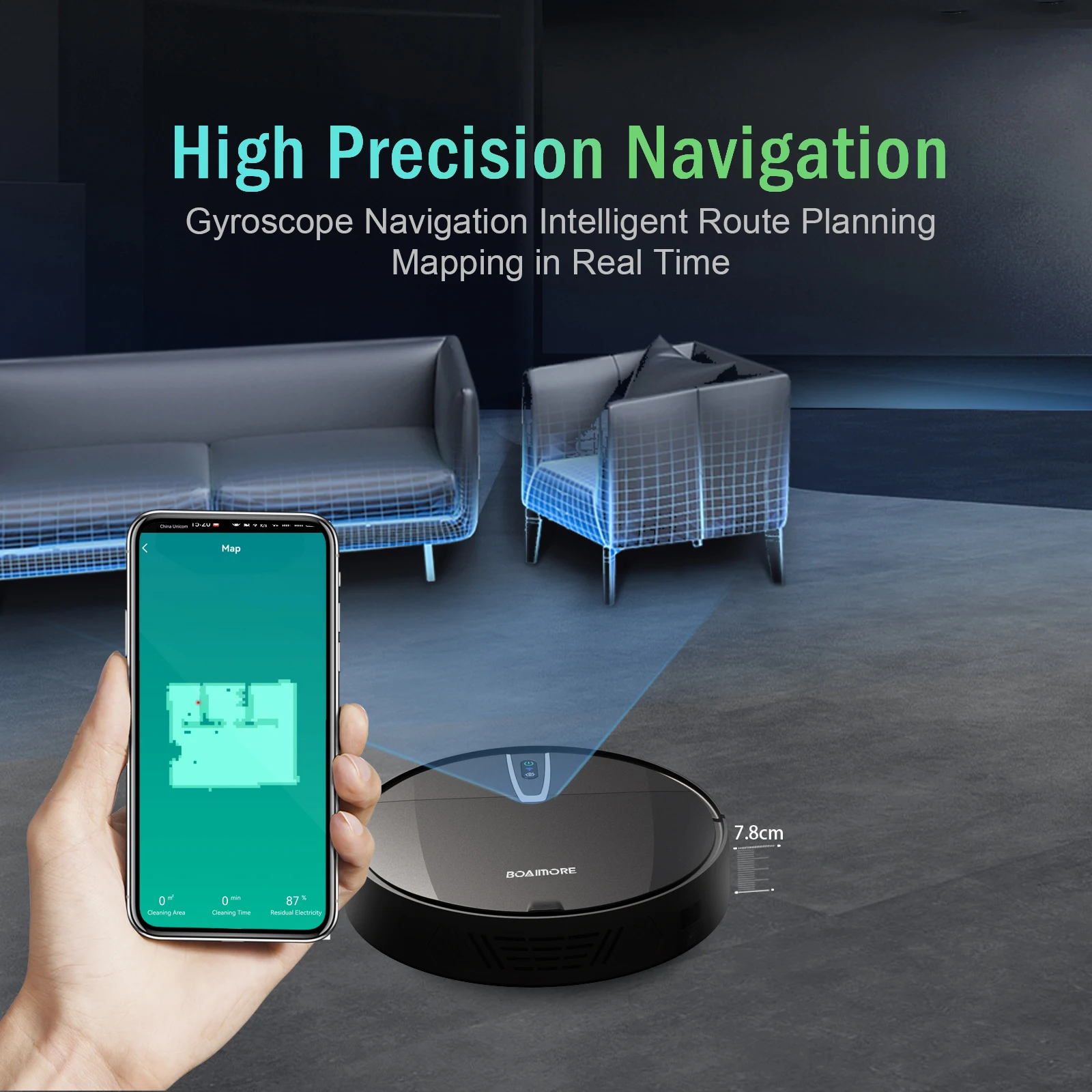 Robot Vacuum Cleaner Robot Vacuum Smart Mop Cleaner With 3800PA Suction APP& Voice Control Autocharge Sweeping Floor Cleaning For Home Robotic Vacuum