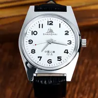 Montre Shanghai 7120 d'inspiration vintage 36 mm - Montre-bracelet mécanique pour homme pour collectionneurs et passionnés de montres 1