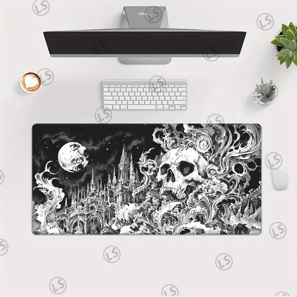 HEYCE Gaming Mouse Pad, Zombie Gangster Smoking LED XXL Desk Pad ROG Extended Large Mouse Mat Desk Pad (90x40x0.3) Cm Gaming And Home Study, Mousepad