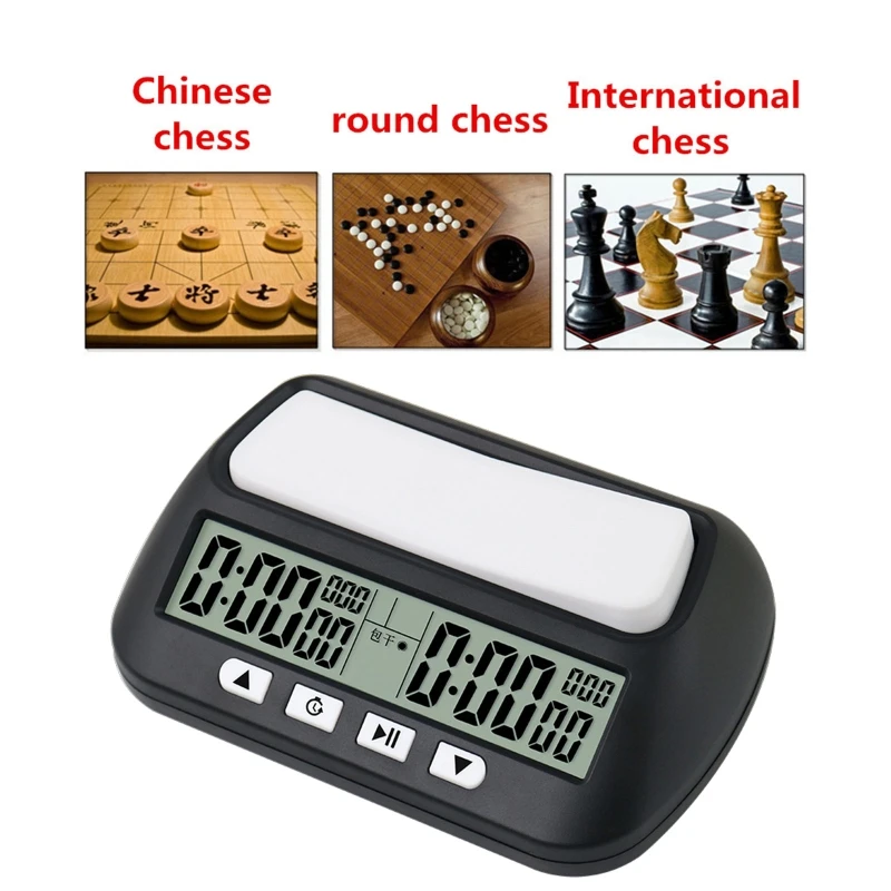 448D Upgrade Chess Clock Bonus Competition Hour Meter Count Up Down Timer Board Game Stopwatch Compact Digital Watch