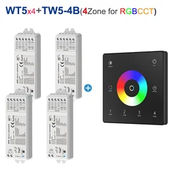 Enhanced Smart LED Controller with Touch Panel Remote - 5 - in - 1 WiFi & RF Technology (WT5x4 and TW5 - 4B)