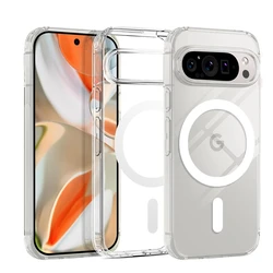 Luxury Transparent Magnetic Case with MagSafe for Wireless Charging - Clear TPU Cover (Clear)