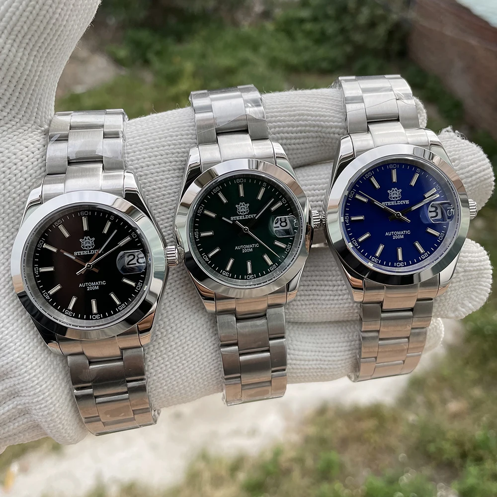 STEELDIVE Luxury Brand SD1934 Blue Dial 39MM Steel Case 20 Bar NH35 Mechanical Men Sports Watches for Diving