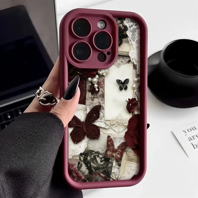 Vintage Palace Style Butterfly TPU Phone Case Cover