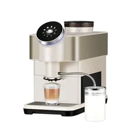 Automatic Espresso Coffee Maker with Milk Frother Visible Bean Hopper Detachable Water Tank Touch Screen Home Brewing Machine 1