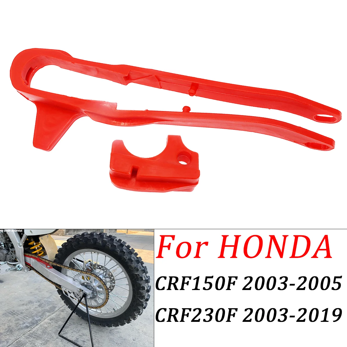 Motorrad Zubehör Schwinge Kette Slider Guide Schutz Für Honda CRF150F CRF230F CRF 150F 230F 2003-2019 Dirt Bike
