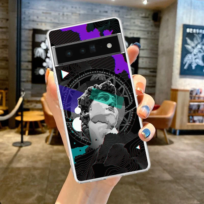 Artistic Aesthetic David Eyes Shockproof Transparent Phone Case