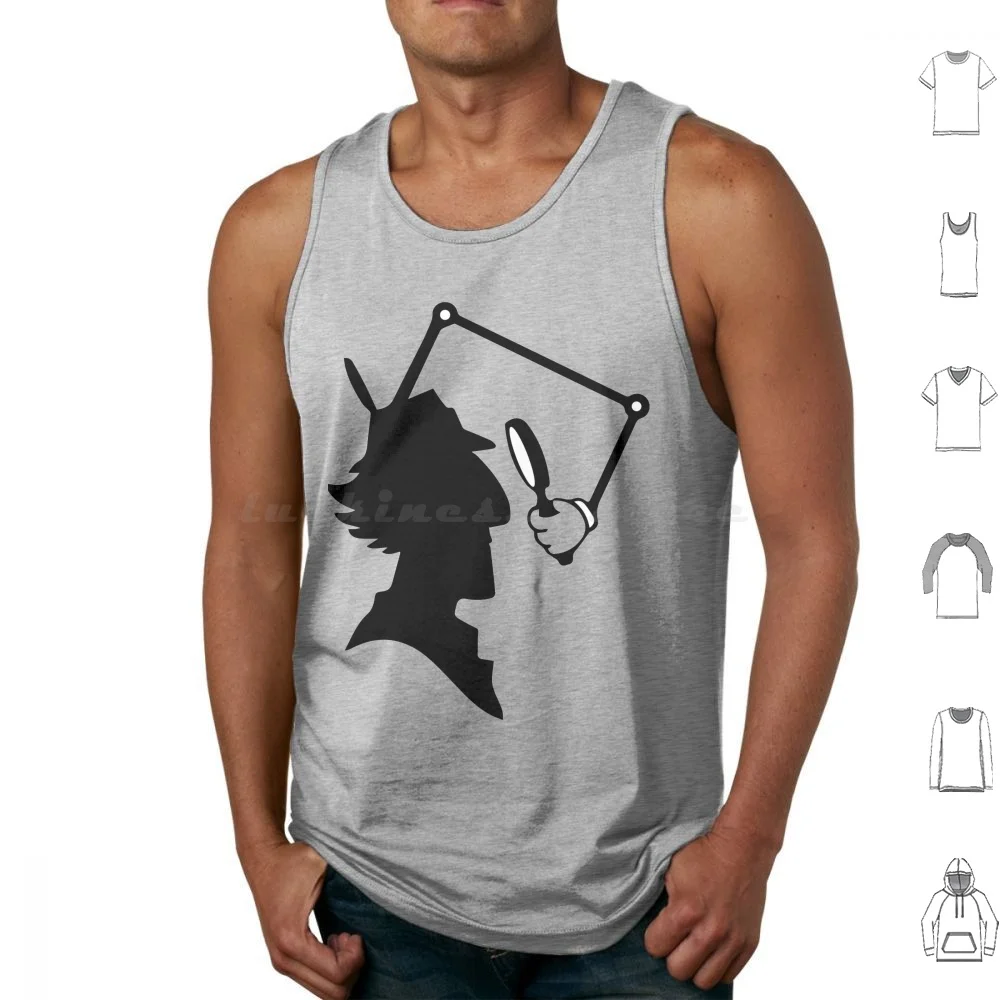 Ispettore Gadget Silhouette Canotte Stampa Cotone Ispettore Gadget Silhouette Gadget Uomo Dr Claw Detective Profilo Smart