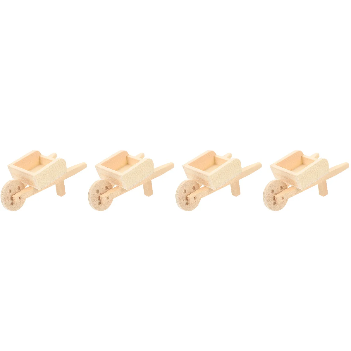 4 Count Toys Simulation Wheelbarrow Simulation Cart Toy Miniature Cart