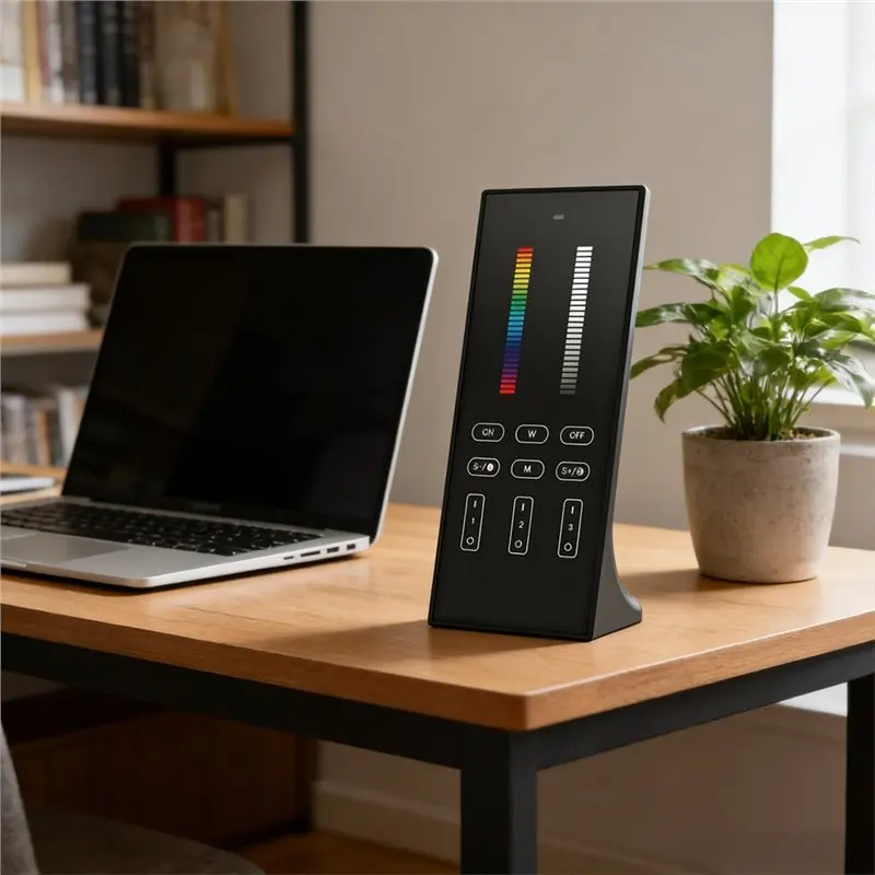 온도 조절 디머 밝기 조절 CCT RGB+CCT 2.4G 수직형 리모컨 LED 스트립 조명용