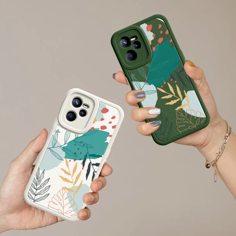 Цветочная фотография для Realme C20 C21 C21Y C30 C31 C32 C33 C35 C53 C55 GT NEO X XT, модный красивый кожаный мягкий защитный чехол