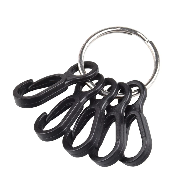 10pcs Plastic Clip Hook Camping Carabiner Buckle Outdoor Tent Accessories Multifunction Hook Camping Equipment