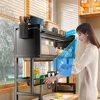 Over The Sink Dish Drying Rack Dust Proof for Kitchen Stainless Steel Drain Shelf Multi Organizer Cabinet Dish Rack Drying 2