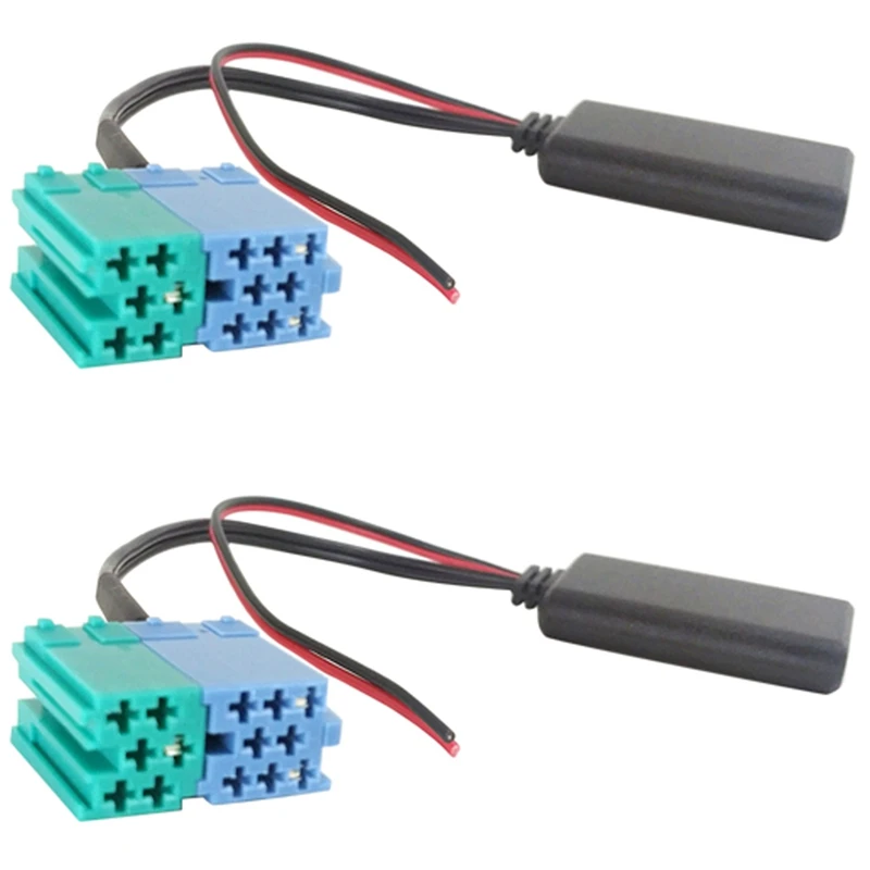 2X Car 6 + 8Pin Audio Cd Changer Bluetooth 5.0 Ricevitore Adattatore Aux Per Fiat Bravo 2007 + Cavo Aux Per Radio Visteon