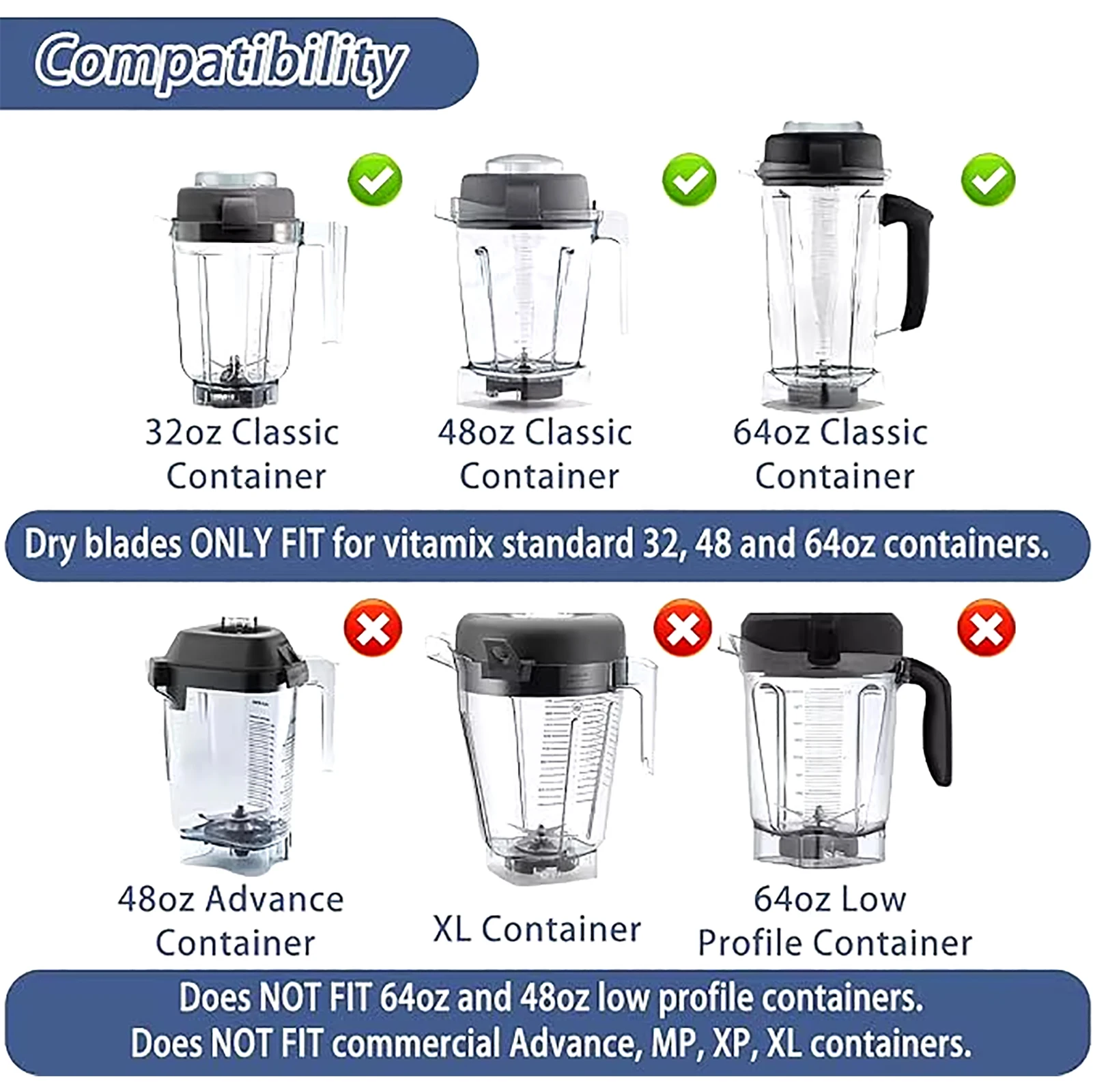 Blender Blade Blade For Vitamix Blender Compatibl With 5000 5200 6300 7500 750 780