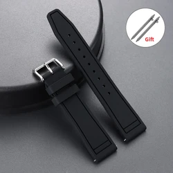 Universal Waterproof Silicone Watch Strap with Quick Release - 20mm/22mm Wristband, Includes Tool Accessories - 22mm (Black)