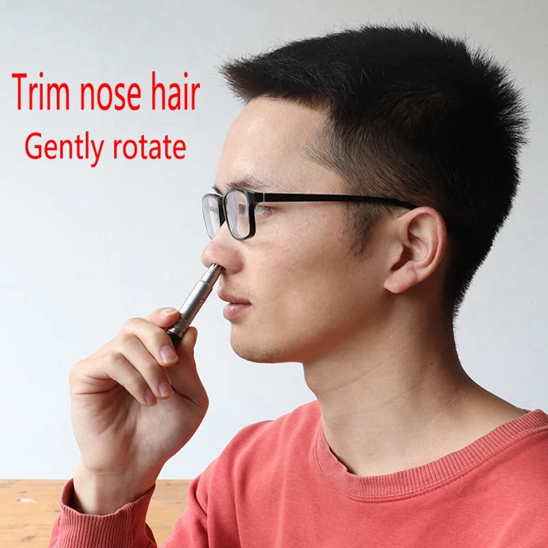 New Stainless Steel Manual Nose Trimmer for Shaving Nose Ear Hair Trimmer Shaver Face Care for Men Washable Device 2