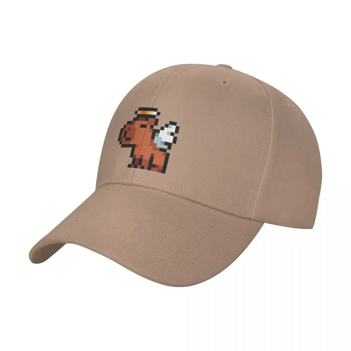 

Smol Pixel Capybara - Angel Baseball Cap Vintage Rugby Hats Woman Men'S