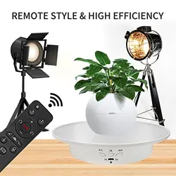Motorized 360° Rotating Display Stand with Remote Control and USB Power (WHITE Mirror Cover)