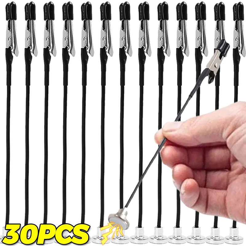 1/30PCS Magnetic Alligator Clips Model Painting Stand Base Holder Flexible Metal Price Tag Card Photo Clamp Airbrush Accessory alligator clips test clip test hooks clips