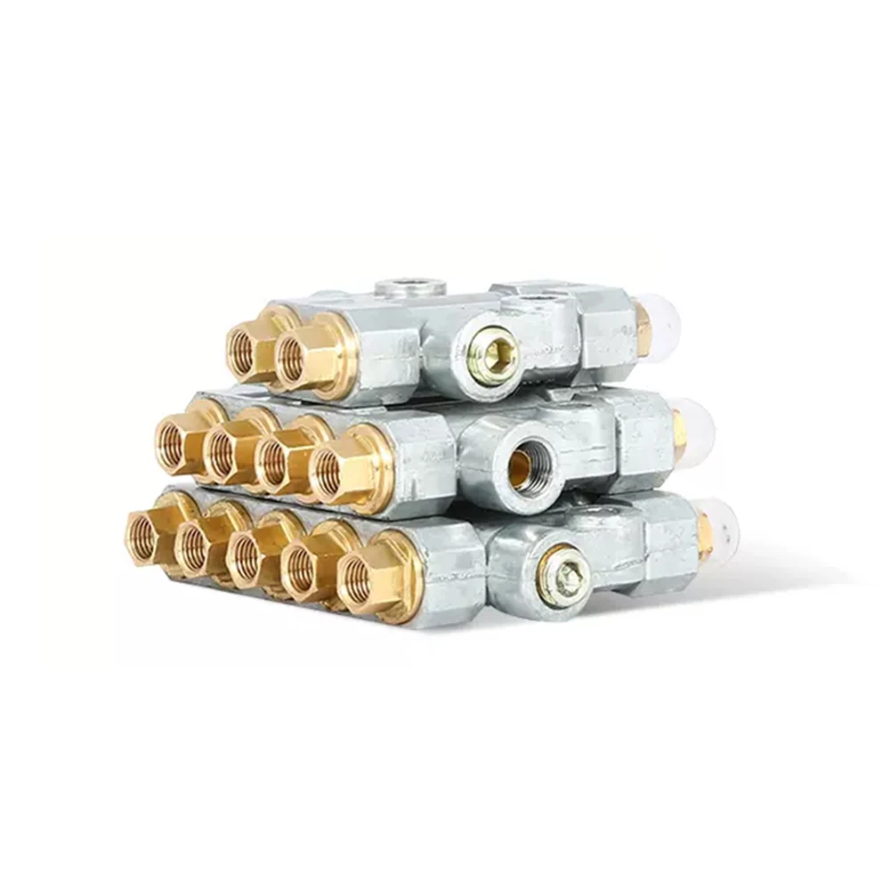 HLTNC 2/3/4/5/6/7 Ways Detective Volumetric Grease Oil Distributor Value Manifold Block for Centralized Lubrication System
