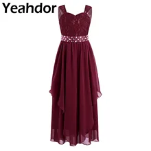 

Junior Bridesmaid Dresses Princess Vestido Floral Lace Sleeveless Dresses for Girl First Communion Clothes Wedding Party Dress