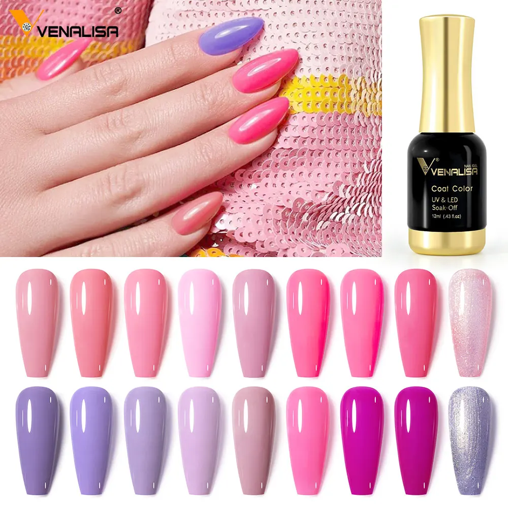 Venalisa Tempered Top Coat Nail Paint Gel 111 Colors Platinum Gel Polish Nail Soak Off UV LED Gel Polish Nail Lacquer Varnishes 4