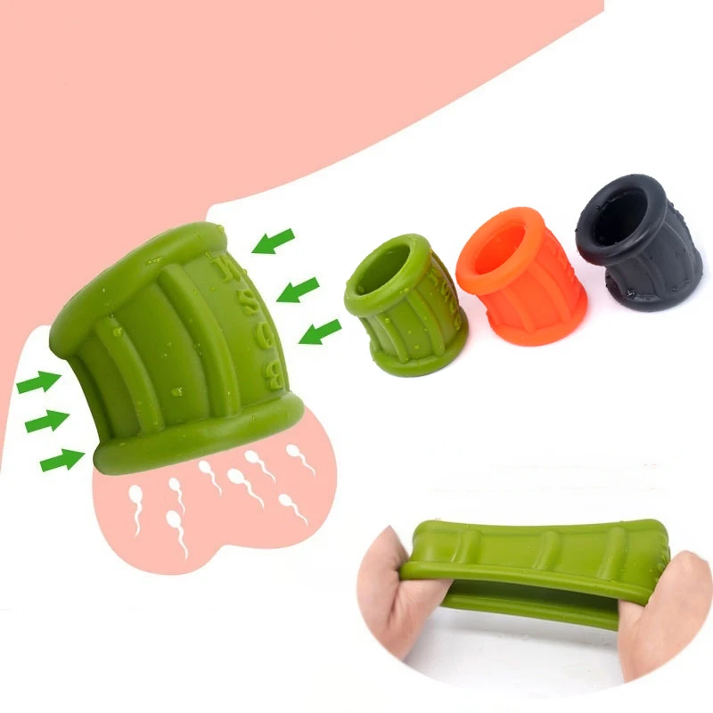 Penis Ring Silicone Ball Stretcher Scrotum Testis Restraint Male Ejaculation Delay Sex Toys For Men