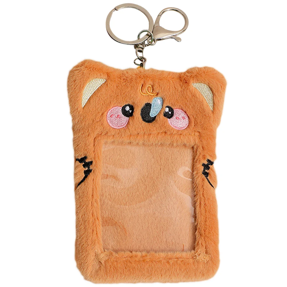 

Plush Photocard Holder Keychain Animal Shape Card Case Credit Id Bank Card Covers Bus Card Protector