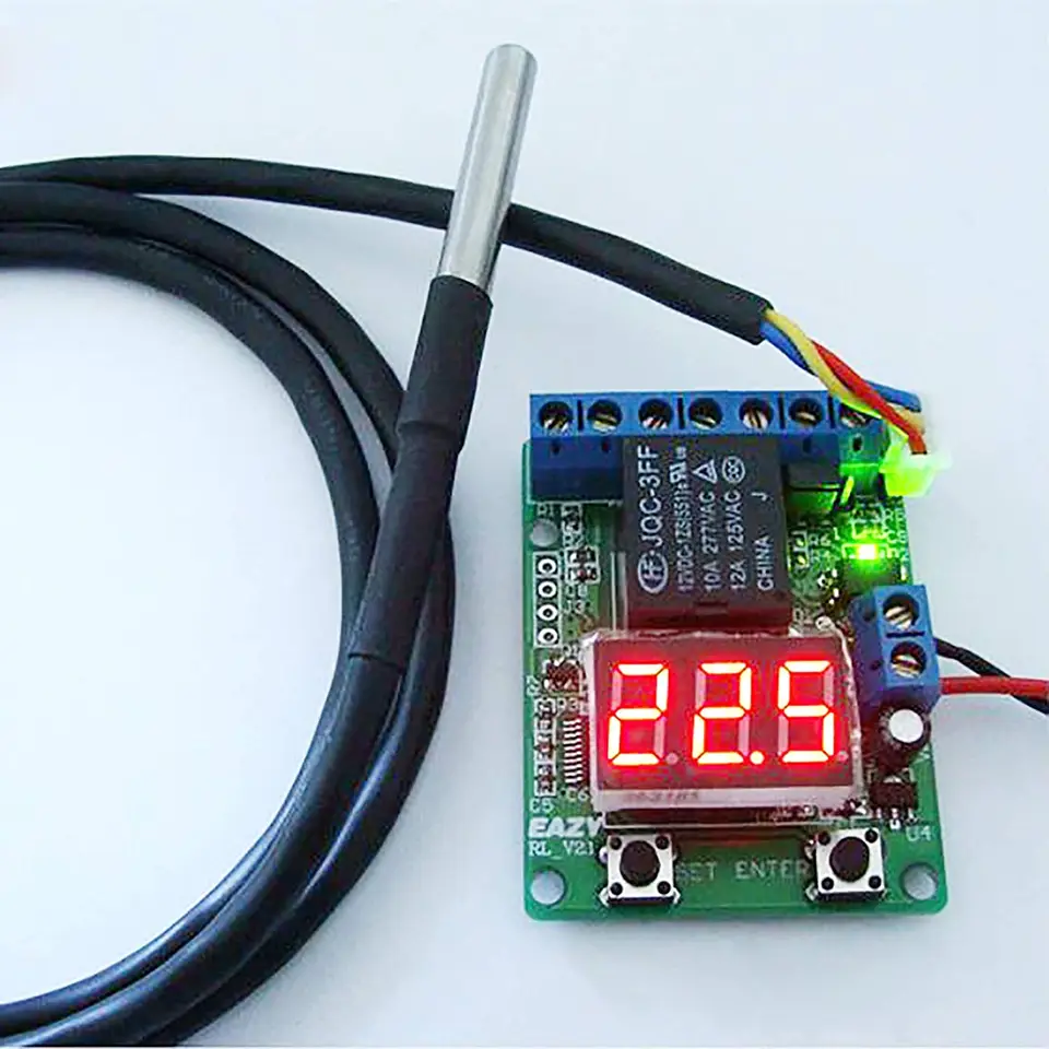 AZDelivery 2 x 1M Kabel DS18B20 Digitale Roestvrij Staal Temperatuursensor, Waterdicht compatibel met Arduino en Raspberry Pi Inclusief E-Book