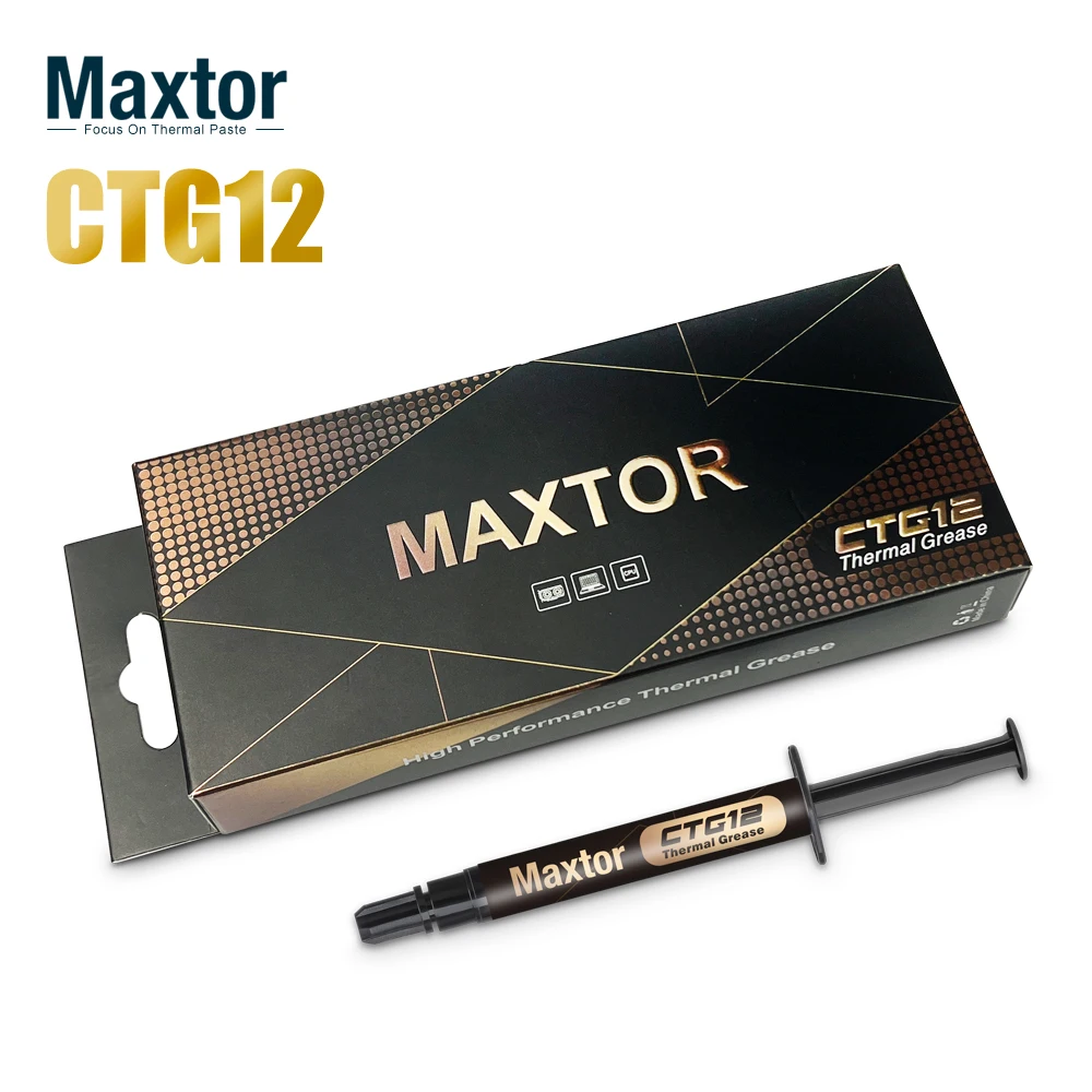 고전도성 서멀 페이스트 CTG12 18W 맥스토르 브랜드 히트 싱크 플라스터 수냉식 컴파운드 프로세서 칩셋용